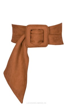 Cinturón marrón ancho mujer -