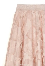 Falda rosa palo larga