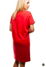 Vestido de algodón rojo suelto juvenil online